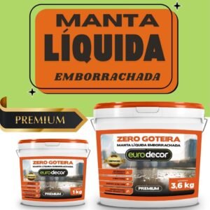 Manta liquida emborrachada premium 3.6kg impermeabilizante para lajes telhados fachadas 1kg ou