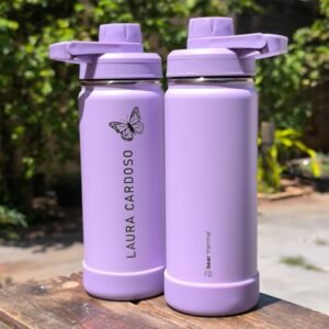 Garrafinha térmica bear thermal aeris 750ml personalizada profissão, academia, faculdade garrafa