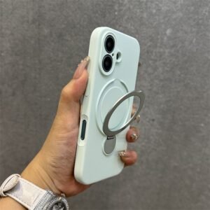 360°suporte giratório ultrafino capa protetora de silicone líquido iphone16pro 15 14 promax à prova choque espessada