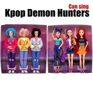 Figura de ação kpop demon hunters boneca 11 articulação móvel vestido princesa acessórios zoey rumi mira brinquedo co