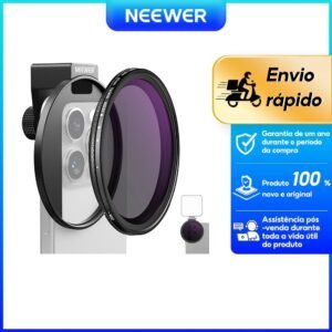 Kit de filtro lente telefone neewer 67 mm com clipe em hd variável nd2-nd32