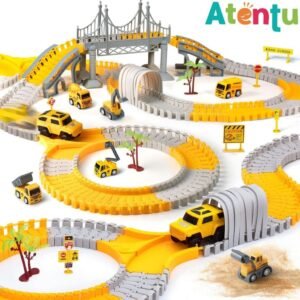 Pista de carrinhos construção com 98, 180 e 345 peças brinquedo infantil carrinho