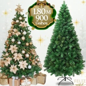 Árvore de natal preimum 180 cm 900 galhos super cheia grande luxo decoração