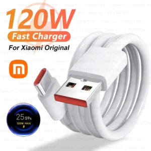 Original 120w usb turbo cabo de carregamento rápido para xiaomi mi 17 15 14 13 12 11 6a 67w tipo c redmi nota 10 9 8 7 pro k70 poco