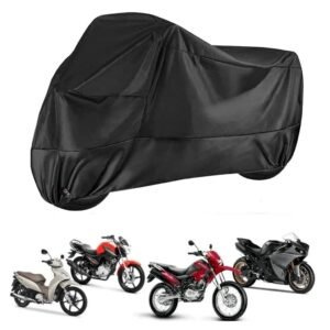 Capa couro para cobrir moto interior forrada não risca impermeável anti uv
