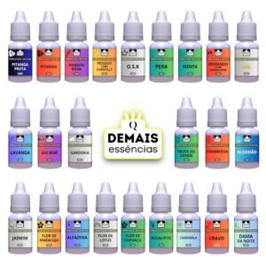 Essência 12 ml a base de óleo concentada premium - vários aromas ( q demais essencias )