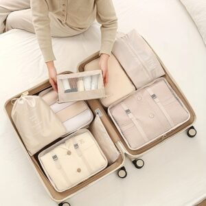 Organizador de viagem 7 em 1 com zíper reforçado bolsa para equipamento