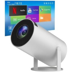 Projetor 4k hd 150 polegadas celular, tv b0x, xbox, ps, pc, wifi e bluetooth hy300 magcubic 110/220