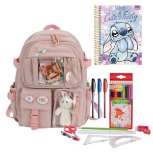 Kit material escolar volta as aulas mochila e caderno ensino fundamental médio 2025