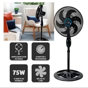 Ventilador novo com ajuste de altura pé suporte - 110v/220v