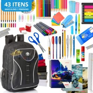 Kit material escolar completo com sem mochila estojo volta as aulas 2026
