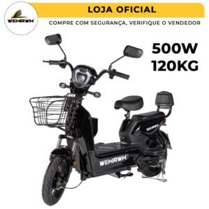 Bicicleta elétrica 500w scooter 32km/h sem carteira wehawk basket bike autopropelido 🇧🇷