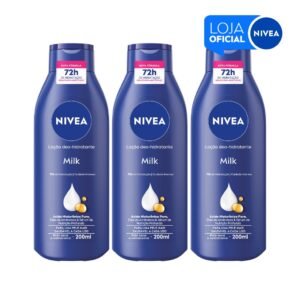 Nivea loção hidratante milk pele seca a extrasseca 200ml -3 unidades