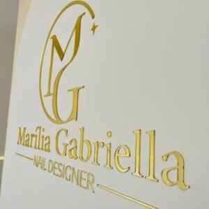 Logomarca em acrílico espelhado para parede – sofisticação e modernidade na sua decoração ate 150 cm