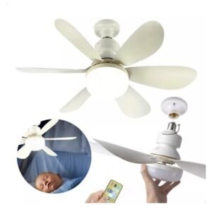 Lâmpada com ventilador de teto silencioso bivolt 2em1