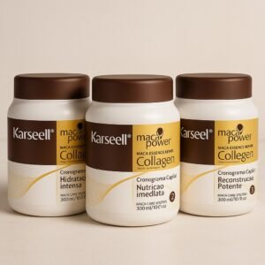 Kit cronograma capilar completo karseell – 3 máscaras (hidratação, nutrição e reconstrução)