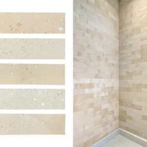 Kit 52 placas 3d autoadesivo brick pedra flexível autocolante 28cm x 7cm- 1m2