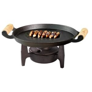 Chapa bifeteira ferro fundido fogareiro a álcool réchaud para porção