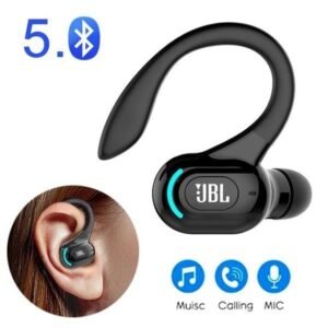 Fone de ouvido bluetooth 5.2 sem fio longa espera para negócios com gancho chamadas gratuitas (o único na direita)