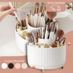 Organizador de mesa giratório para maquiagem multiuso cosméticos sala escritório cozinha