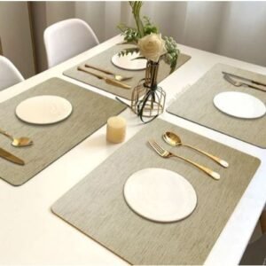 6 jogo americano areia impermeável pvc lugares