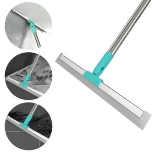 Rodo de silicone cabo 100cm/140cm para limpeza piso vidros com gancho secos e molhados uso duplo vassoura mágica