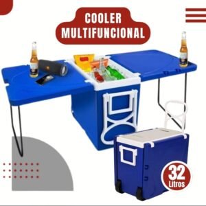 Cooler multifuncional super térmica 32 litros casa praia multiuso