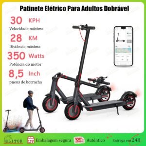 Patinete elétrico para adultos dobrável 350w bivolt 36v capacidade de carga 150kg
