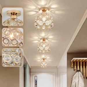 Luminária de teto cristal simplicidade moderna corredor sala estar varanda quarto(85-256v)