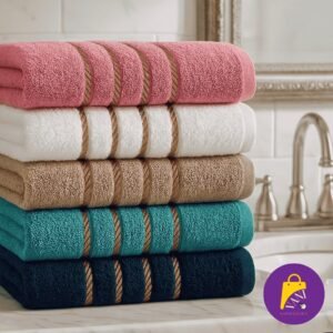 Kit 6 toalha de banho grande macia premium 100% algodão
