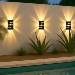 Kit com iluminarias arandela decorativa interno externo spot parede a prova d água a+