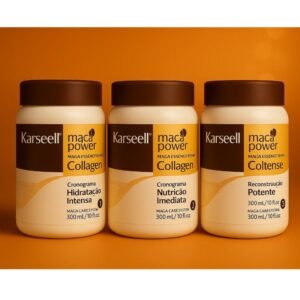 Kit cronograma capilar completo karseell – 3 máscaras (hidratação, nutrição e reconstrução)