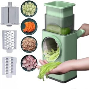 Ralador de queijo fatiador legumes cortador vegetais manual 3 em 1 multiuso cozinha giratorio