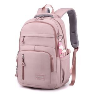 Mochila feminina casual e versátil leve à prova d'água com grande capacidade para estudantes