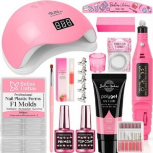 Kit alongamento de unha polygel poligel cabine estufa lixadeira elétrica molde f1 - envio imediato