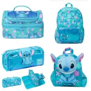 Bolsa escolar australiana stitch series mochila de grande capacidade almoço estojo para lápis