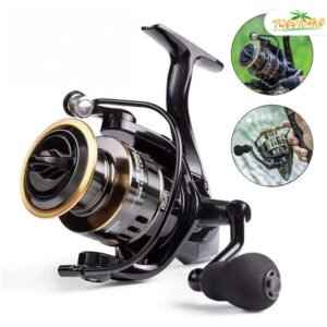 Molinete de pesca hd1000-7000 - metal eva com max arraste 10kg para água salgada e mar