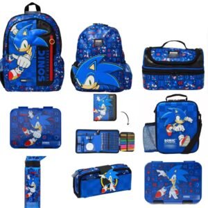 Austrália sonic mochila escolar infantil para estudantes da escola primária de desenho animado bolsa descompr