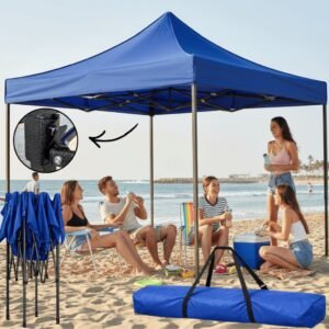 Tenda gazebo sanfonada 3x3 reforçada impermeável praia feira aço articulada toldo barraca