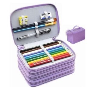 Estojo escolar/estojo box/estojo de lápis quatro camadas com 72 furos cor/material escolar