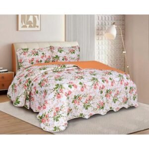 Kit 3 peças cobre leito colcha casal / queen king microfibra - vários modelos