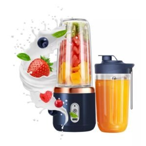 Mini liquidificador portátil de suco alimentos misturador leite smoothie 400ml 6 lâminas espremedor elétrico
