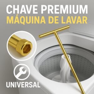 Chave t longa 10mm para abrir agitador de máquina lavar – uso universal