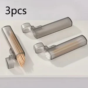 Portátil transparente mini caixa de armazenamento viagem palito cotonete simples pequeno objeto band-aid classificação acabamento