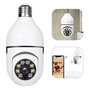 Câmera de segurança wi-fi ip sem fio 360 encaixe lampada aplicativo yoosee icsee ptz full hd visão noturna - bivolt
