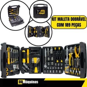 Kit ferramentas manuais fasterr 189 peças com maleta dobrável completa -