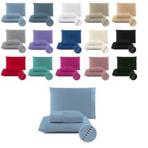 Kit lencol extra macio 400 fios micropercal com ponto palito vários tamanhos