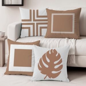 Kit com 04 capas de almofadas decorativas 45x45 em oxford