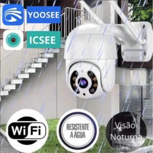 Câmera externa ip a prova d'água com infravermelho alarme wifi hd sensor de movimento yoosee / icsee