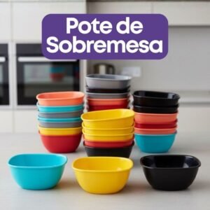Kit 50 potes plásticos 300ml sobremesa açaí sorvete festa uso alimentar